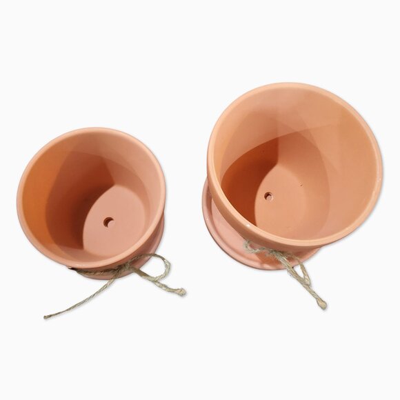Set of 2 Terra Cotta Planting Pots - Picture 3 of 5